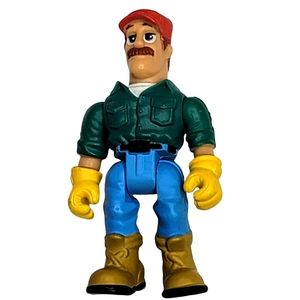 Country Farm Green Blue Plastic Truck‎ Driver Farmer Action Figure For Play Set